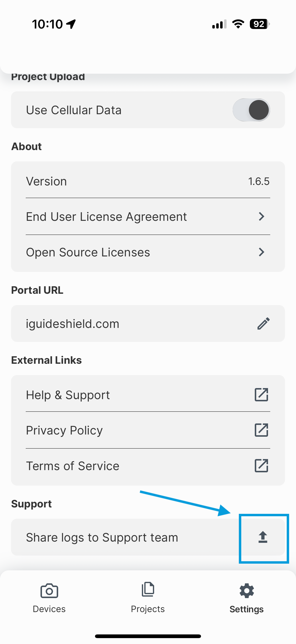 Submitting iGUIDE App Logs 2 of 2.PNG